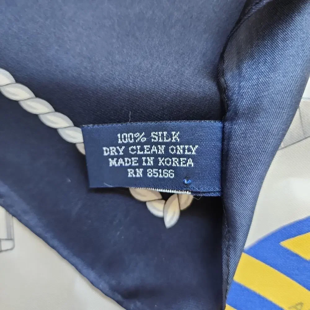 32in Square Naval Academy USNA Silk Scarf Rah-Rah Collection Nautical Sailing